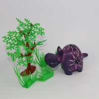 Buntes Speckstein-Nilpferd (Lila)