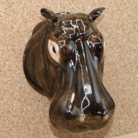Wand-Vase "Nilpferd" aus Keramik (Quail Ceramics)