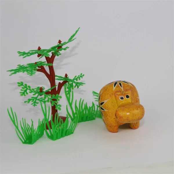 Buntes Speckstein-Nilpferd (Gelb)