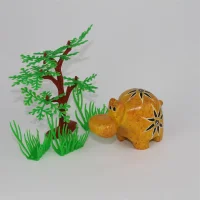 Buntes Speckstein-Nilpferd (Gelb)