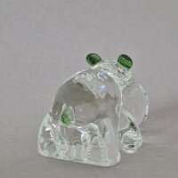 Glaskunst Nilpferd - Elegante Glasfigur mit grünen Akzenten