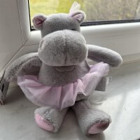 Hippo "Tutu", grau, 22cm