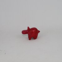 Mini Hippo - rot - aus Speckstein